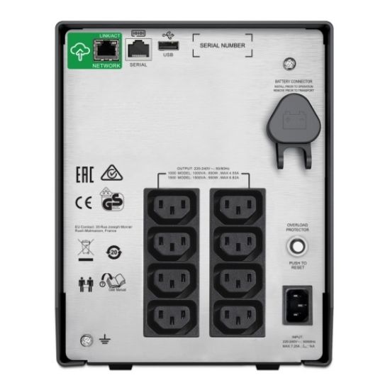 APC Smart-UPS 1000VA, Tower, LCD 230V with SmartConnect Port (SMC1000IC) image 2